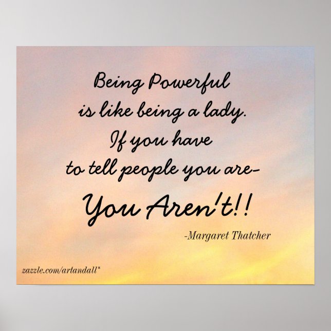 BEING POWERFUL MARGARET THATCHER  POSTER (Front)