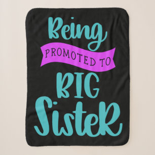 Being Promoted To Big Sister Sherpa Blanket