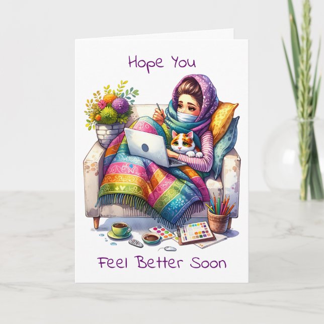 Being Sick Sucks! Feel Better Soon! Card (Front)