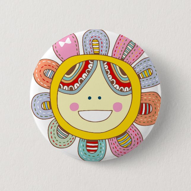 Being So Happy 2 Inch Round Button (Front)