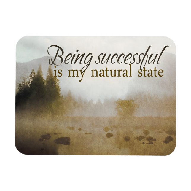 "Being successful" Motivation Affirmation Flexible Magnet (Horizontal)