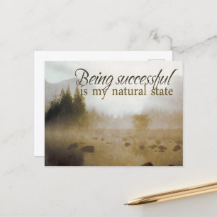 "Being successful" Motivation Affirmation Postcard