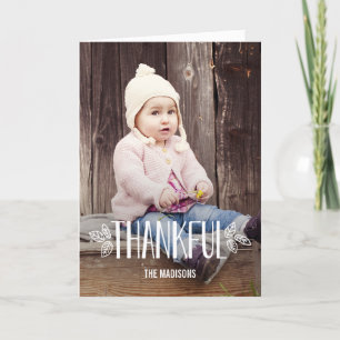 Being Thankful Thanksgiving Photo Card