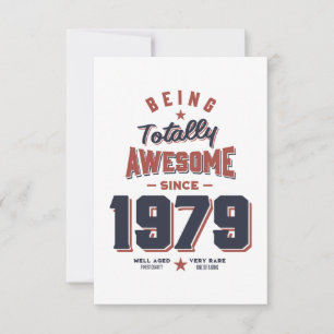 Being Totally Awesome since 1979 Birthday Gift RSVP Card