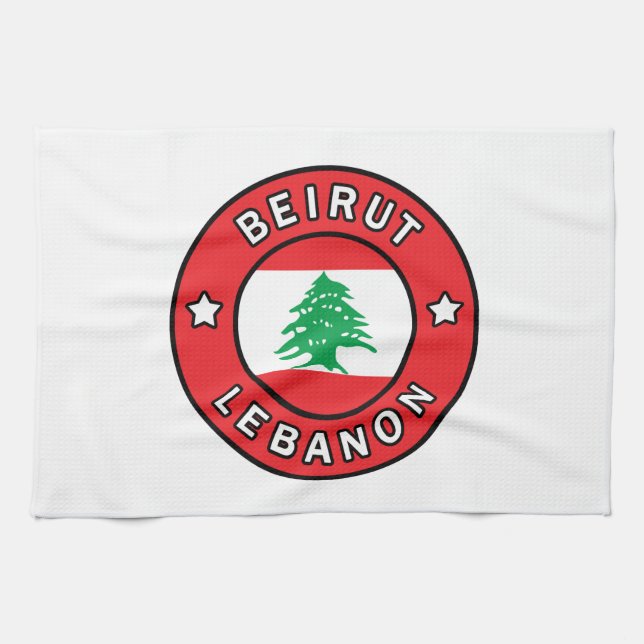 Beirut Lebanon Kitchen Towel (Horizontal)