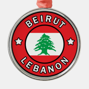 Beirut Lebanon Metal Ornament