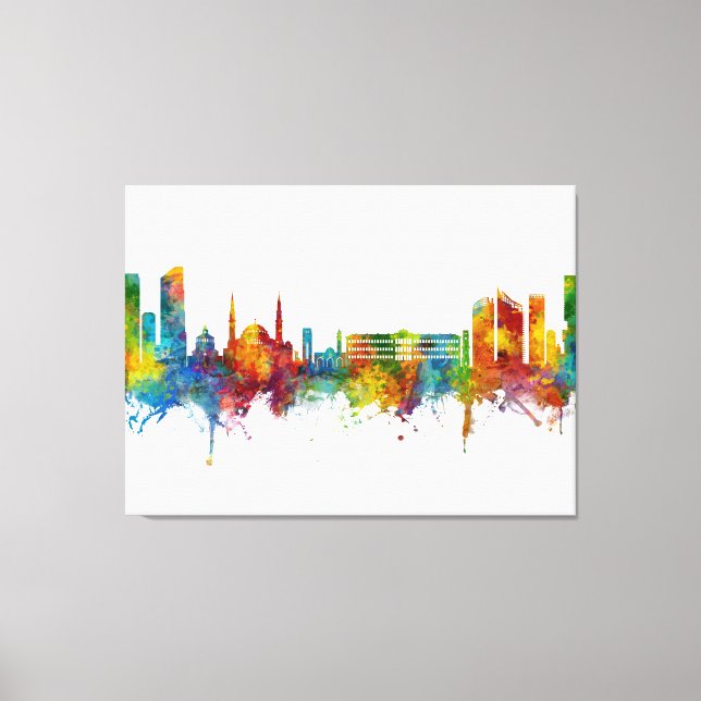 Beirut Lebanon Skyline Canvas Print (Front)