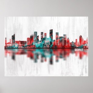 Beirut Lebanon Skyline Poster