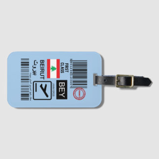 Beirut Lebanon travel ticket Luggage Tag