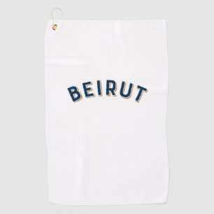 Beirut, Lebanon Vintage Arch Golf Towel