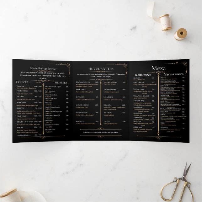 BEIRUT RESTAURANG Tri-Fold CARD (Inside)