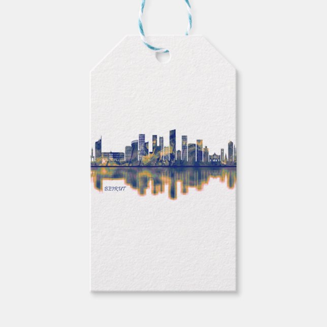 Beirut Skyline Gift Tags (Front)