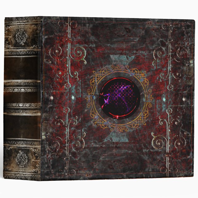 Bejeweled Grunge Royal Documents Ancient Tome Binder (Front/Spine)