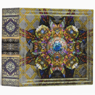 Bejeweled Sapphire and Mustard Ancient Tome Binder
