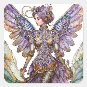 Bejeweled Sugar Plum Fairy Square Sticker