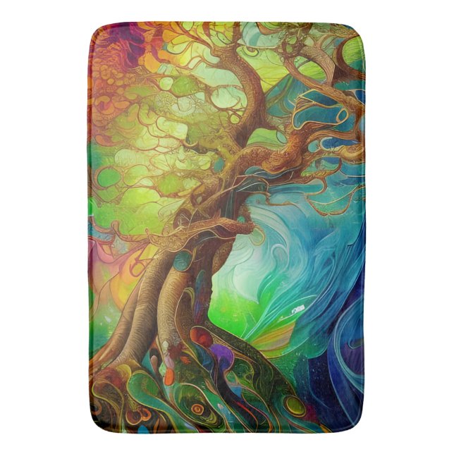 Bejeweled Tree Bath Mat (Front Vertical)