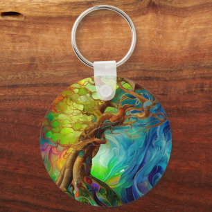 Bejeweled Tree Keychain