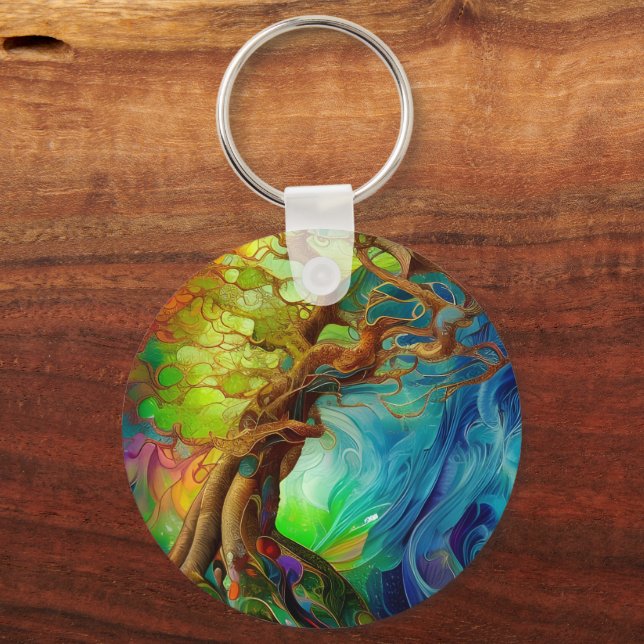 Bejeweled Tree Keychain (Front)