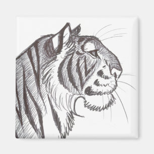 Bel aimant de dessin de tigre