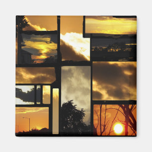 Bel aimant de lever de soleil et de couchers du