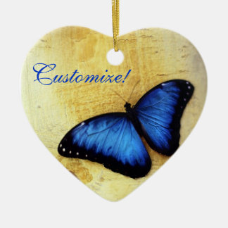 Bel ornement bleu de papillon de Morpho