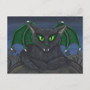 Bela Vampire Chat gothique Imaginaire Art Carte po