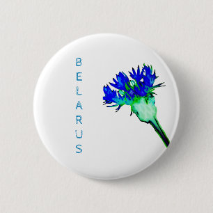 Belarus Беларусь Corn Flower Button Pin