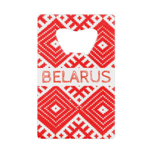 Belarus Беларусь Folk Pattern Bottle Opener Credit Card Bottle Opener