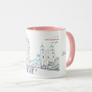 Belarus Беларусь Grodno Hrodna Sketch Mug Cup