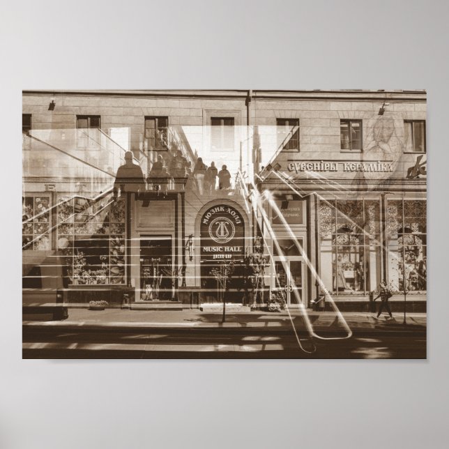 Belarus Беларусь Minsk Минск Architecture Collage Poster (Front)