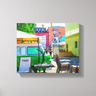 Belarus Беларусь Minsk Минск Architecture Graffiti Canvas Print