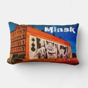 Belarus Беларусь Minsk Минск Architecture Graffiti Lumbar Pillow