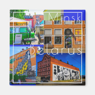 Belarus Беларусь Minsk Минск Architecture Graffiti Magnet