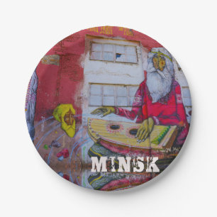 Belarus Беларусь Minsk Минск Architecture Graffiti Paper Plate