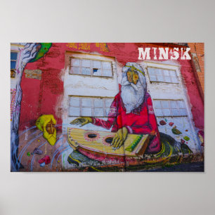 Belarus Беларусь Minsk Минск Architecture Graffiti Poster