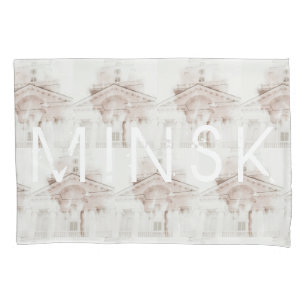 Belarus Беларусь Minsk Минск Architecture Sketch Pillowcase