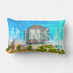 Belarus Беларусь Minsk Минск Library Architecture Lumbar Pillow