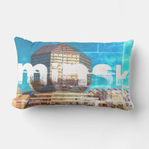 Belarus Беларусь Minsk Минск Library Architecture Lumbar Pillow