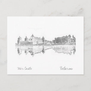 Belarus Беларусь Mir Castle Architecture Postcard