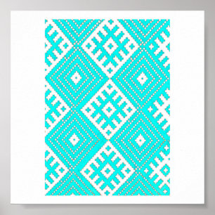 Belarus Беларусь National Folk Pattern Poster