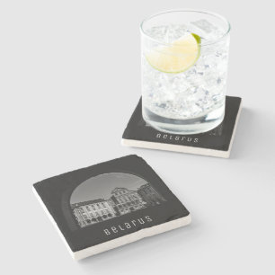 Belarus Беларусь Niasviž Nesvizh Castle Stone Coaster