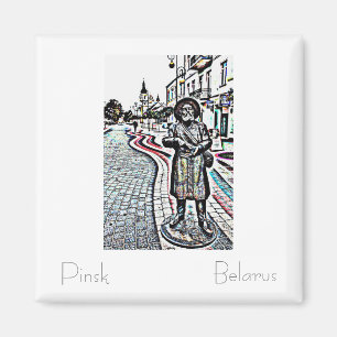 Belarus Беларусь Pinsk Пінск Architecture Magnet