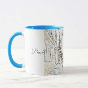 Belarus Беларусь Pinsk Cityscape Mug Cup