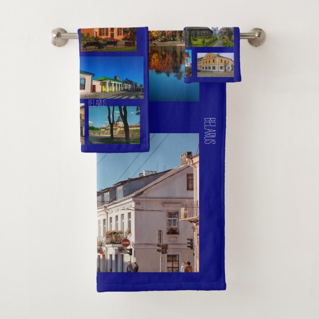 Belarus Architecture Minsk Grodno Brest Bath Towel Set (Insitu)