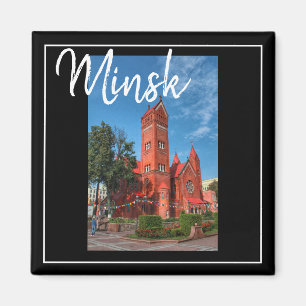 Belarus Architecture Minsk The Red Church Magnet