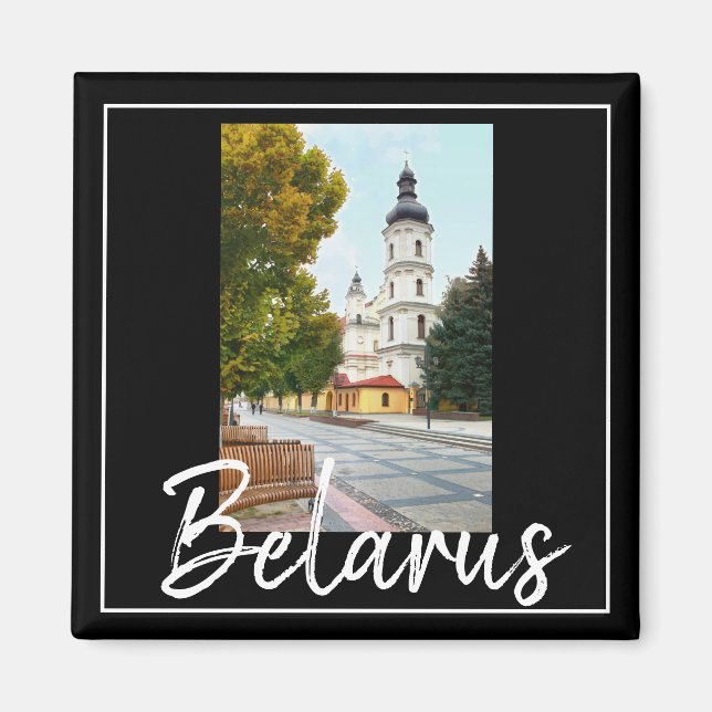 Belarus Architecture Pinsk Cityscape Magnet (Front)