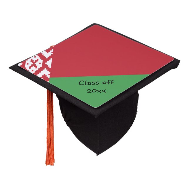Belarus & Belarus Flag - Students /University Graduation Cap Topper (Angled)