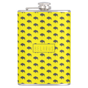 Belarus Belarusian Bison Зубр Беларусь Hip Flask