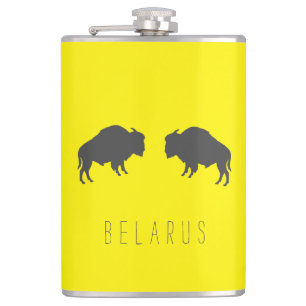 Belarus Belarusian Bison Зубр Беларусь Hip Flask