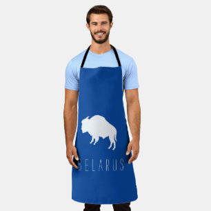 Belarus Belarusian Bison Зубр Беларусь Minimalism Apron